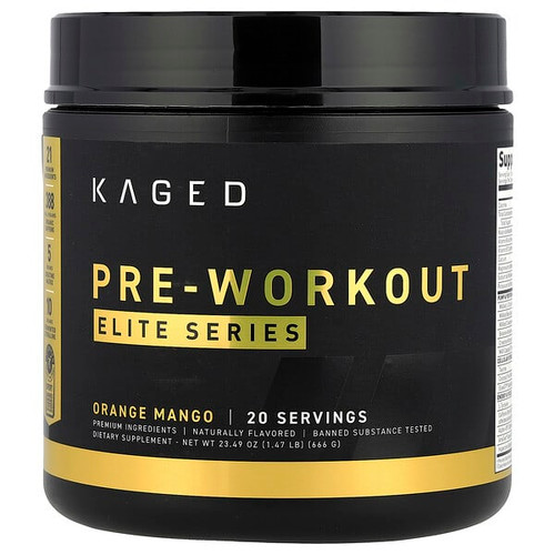 <img alt="Kaged, Elite Series, Pre-Workout, Orange Mango, 1.47 lb (666 g)" title="Kaged, Elite Series, Pre-Workout, Orange Mango, 1.47 lb (666 g),850028478943"