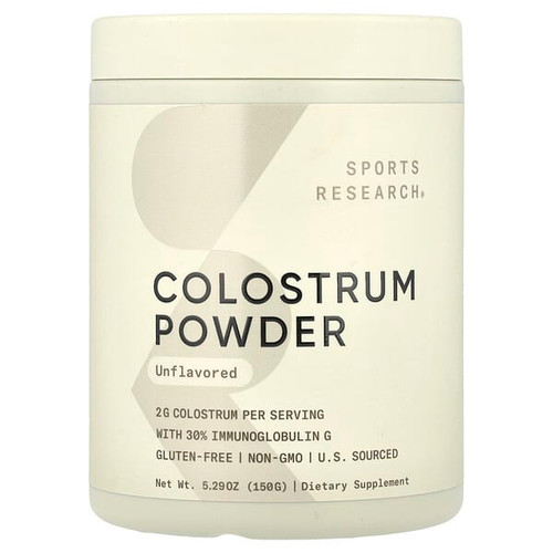 <img alt="Sports Research, Colostrum Powder, Unflavored, 5.29 oz (150 g)" title="Sports Research, Colostrum Powder, Unflavored, 5.29 oz (150 g),023249093169"