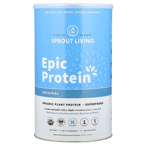 <img alt="Sprout Living, Epic Protein, Organic Plant Protein + Superfoods, Original, 2 lb (912 g)" title="Sprout Living, Epic Protein, Organic Plant Protein + Superfoods, Original, 2 lb (912 g),852457007633"