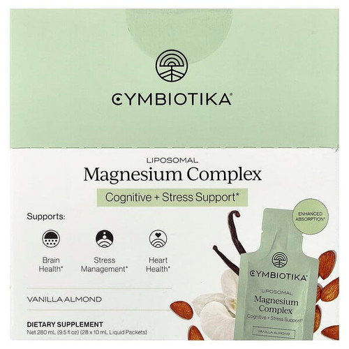 <img alt="Cymbiotika, Liposomal Magnesium Complex, Vanilla Almond, 28 Liquid Packets, 0.3 fl oz (10 ml) Each" title="Cymbiotika, Liposomal Magnesium Complex, Vanilla Almond, 28 Liquid Packets, 0.3 fl oz (10 ml) Each,850025187503"