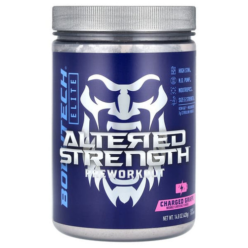 <img alt="BodyTech, Elite, Altered Strength Pre-Workout, Charged Grape, 14.8 oz (420 g)" title="BodyTech, Elite, Altered Strength Pre-Workout, Charged Grape, 14.8 oz (420 g),766536042357"