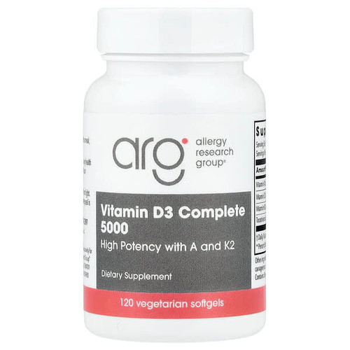 <img alt="Allergy Research Group, Vitamin D3 Complete 5000, 120 Vegetarian Softgels" title="Allergy Research Group, Vitamin D3 Complete 5000, 120 Vegetarian Softgels,713947765917"