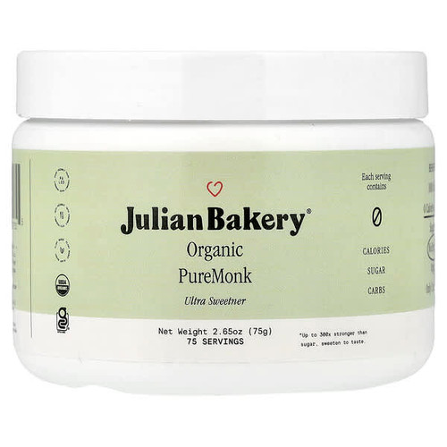 <img alt="Julian Bakery, Organic PureMonk Ultra Sweetener, 2.65 oz (75 g)" title="Julian Bakery, Organic PureMonk Ultra Sweetener, 2.65 oz (75 g),813926007325"