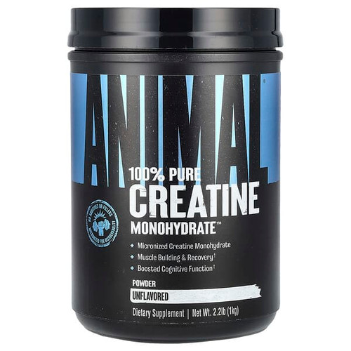 <img alt="Animal, 100% Pure Creatine Monohydrate Powder, Unflavored, 2.2 lb (1 kg)" title="Animal, 100% Pure Creatine Monohydrate Powder, Unflavored, 2.2 lb (1 kg),039442039651"