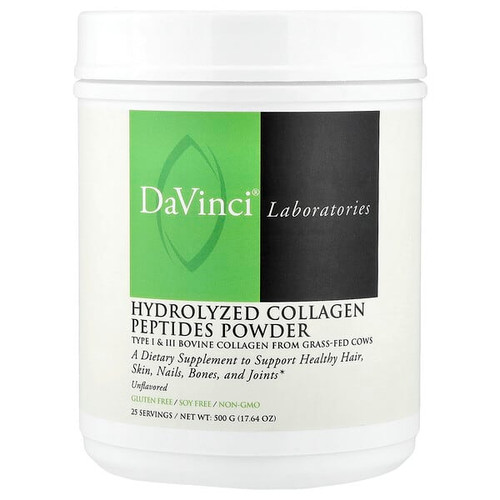 <img alt="DaVinci Laboratories, Hydrolyzed Collagen Peptides Powder, Unflavored, 17.64 oz (500 g)" title="DaVinci Laboratories, Hydrolyzed Collagen Peptides Powder, Unflavored, 17.64 oz (500 g),026664019325"