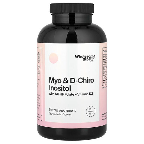 <img alt="Wholesome Story, Myo & D-Chiro Inositol with MTHF Folate + Vitamin D3, 360 Vegetarian Capsules" title="Wholesome Story, Myo & D-Chiro Inositol with MTHF Folate + Vitamin D3, 360 Vegetarian Capsules,860007576560"