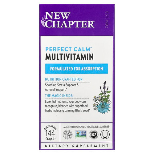 <img alt="New Chapter, Perfect Calm Multivitamin, 144 Vegetarian Tablets" title="New Chapter, Perfect Calm Multivitamin, 144 Vegetarian Tablets,727783003386"