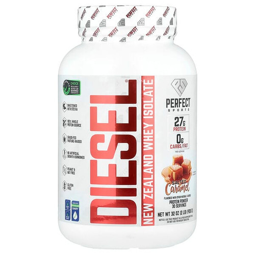 <img alt="PERFECT Sports, Diesel, New Zealand Whey Isolate, Salted Caramel, 2 lb (908 g)" title="PERFECT Sports, Diesel, New Zealand Whey Isolate, Salted Caramel, 2 lb (908 g),699097710864"