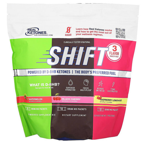 <img alt="Real Ketones, Shift, Variety Pack, Watermelon, Black Cherry, Raspberry Lemonade, 30 Packets" title="Real Ketones, Shift, Variety Pack, Watermelon, Black Cherry, Raspberry Lemonade, 30 Packets,850024263819"