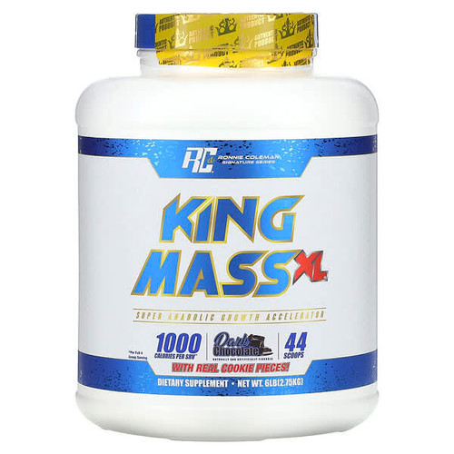 <img alt="Ronnie Coleman, Signature Series, King Mass XL, Dark Chocolate, 6 lb (2.75 kg)" title="Ronnie Coleman, Signature Series, King Mass XL, Dark Chocolate, 6 lb (2.75 kg),856263006477"