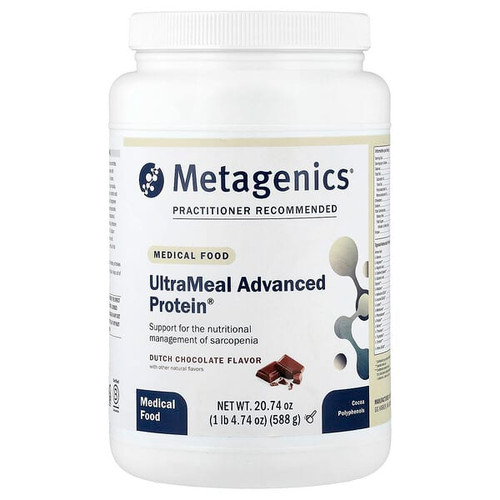 <img alt="Metagenics, Medical Food, UltraMeal Advanced Protein, Dutch Chocolate, 1 lb 4.74 oz (588 g)" title="Metagenics, Medical Food, UltraMeal Advanced Protein, Dutch Chocolate, 1 lb 4.74 oz (588 g),755571939579"