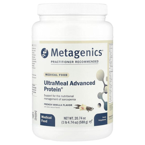 <img alt="Metagenics, Medical Food, UltraMeal Advanced Protein, French Vanilla, 1 lb 4.74 oz (588 g)" title="Metagenics, Medical Food, UltraMeal Advanced Protein, French Vanilla, 1 lb 4.74 oz (588 g),755571939586"