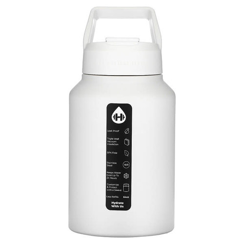 <img alt="HydroJug, Stainless Steel Jug, White, 64 oz" title="HydroJug, Stainless Steel Jug, White, 64 oz,810084159255"