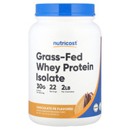 <img alt="Nutricost, Grass-Fed Whey Protein Isolate, Chocolate PB , 2 lb (907 g)" title="Nutricost, Grass-Fed Whey Protein Isolate, Chocolate PB , 2 lb (907 g),810139570264"