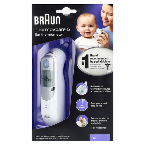 <img alt="Braun, ThermoScan 5, Ear Thermometer , 25 Piece Kit" title="Braun, ThermoScan 5, Ear Thermometer , 25 Piece Kit,328785060157"
