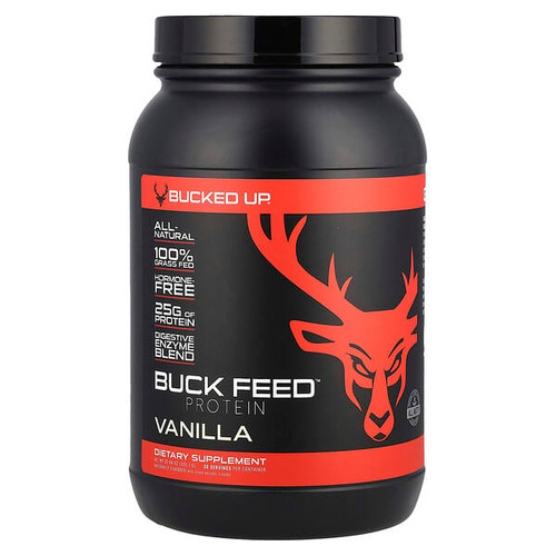 <img alt="Bucked Up, Buck Feed, Protein, Vanilla, 32.98 oz (935.1 g)" title="Bucked Up, Buck Feed, Protein, Vanilla, 32.98 oz (935.1 g),851005007804"