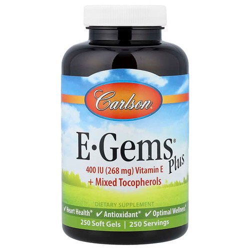 <img alt="Carlson, E-Gems Plus, 250 Soft Gels" title="Carlson, E-Gems Plus, 250 Soft Gels,088395004421"