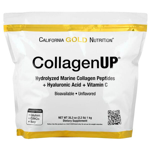 <img alt="California Gold Nutrition, CollagenUP, Hydrolyzed Marine Collagen Peptides with Hyaluronic Acid and Vitamin C, Unflavored, 2.2 lb (1 kg)" title="California Gold Nutrition, CollagenUP, Hydrolyzed Marine Collagen Peptides with Hyaluronic Acid and Vitamin C, Unflavored, 2.2 lb (1 kg),898220021017"