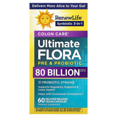 <img alt="Renew Life, Colon Care Ultimate Flora Probiotic, 60 Delayed Release Vegan Capsules" title="Renew Life, Colon Care Ultimate Flora Probiotic, 60 Delayed Release Vegan Capsules,631257121240"