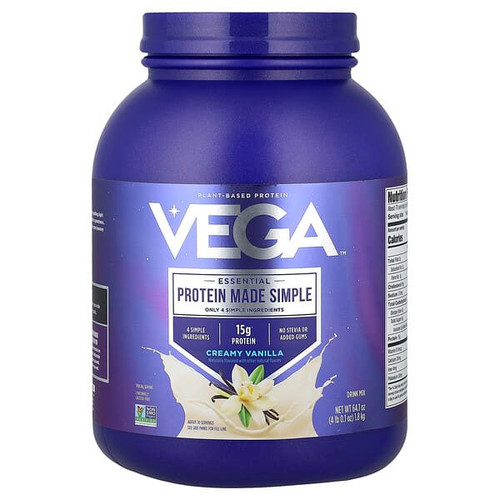 <img alt="Vega, Plant Based Protein, Creamy Vanilla, 4 lb 0.1 oz (1.8 kg)" title="Vega, Plant Based Protein, Creamy Vanilla, 4 lb 0.1 oz (1.8 kg),838766000992"