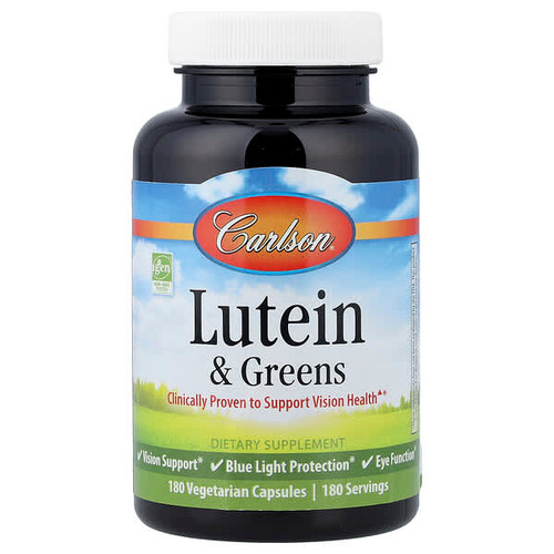 <img alt="Carlson, Lutein & Greens, 180 Vegetarian Capsules" title="Carlson, Lutein & Greens, 180 Vegetarian Capsules,088395086625"