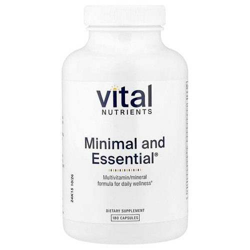 <img alt="Vital Nutrients, Minimal and Essential, 180 Capsules" title="Vital Nutrients, Minimal and Essential, 180 Capsules,693465502211"