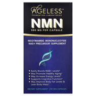 <img alt="Ageless Foundation Laboratories, NMN, 500 mg, 90 Veg Capsules" title="Ageless Foundation Laboratories, NMN, 500 mg, 90 Veg Capsules,860001321180"