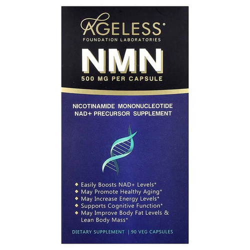 <img alt="Ageless Foundation Laboratories, NMN, 500 mg, 90 Veg Capsules" title="Ageless Foundation Laboratories, NMN, 500 mg, 90 Veg Capsules,860001321180"