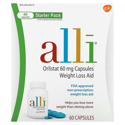 <img alt="Alli, Orlistat, Weight Loss Aid, Starter Pack, 60 mg, 60 Capsules" title="Alli, Orlistat, Weight Loss Aid, Starter Pack, 60 mg, 60 Capsules,353100748618"