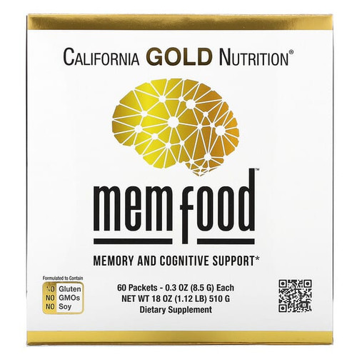 <img alt="California Gold Nutrition, MEM Food, Memory & Cognitive Support with MEM Blend, L-Serine, Organic Lions Mane and Blueberry Juice Powder, 60 Packets, 0.3 oz (8.5 g) Each" title="California Gold Nutrition, MEM Food, Memory & Cognitive Support with MEM Blend, L-Serine, Organic Lions Mane and Blueberry Juice Powder, 60 Packets, 0.3 oz (8.5 g) Each,898220018932"