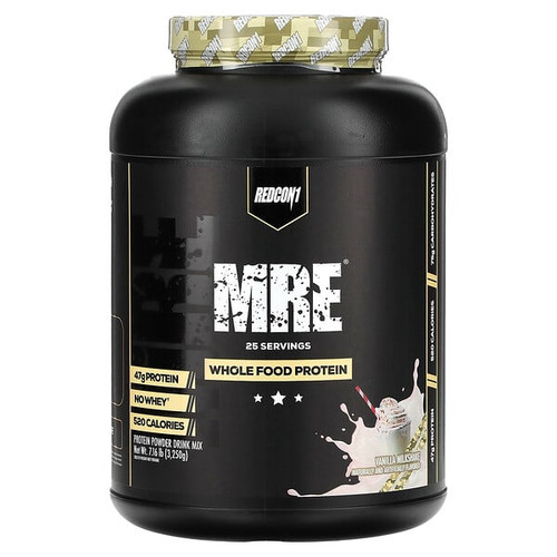 <img alt="Redcon1, MRE, Whole Food Protein, Vanilla Milkshake, 7.16 lb (3,250 g)" title="Redcon1, MRE, Whole Food Protein, Vanilla Milkshake, 7.16 lb (3,250 g),810044570892"