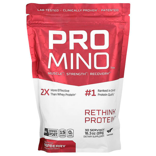 <img alt="Promino, Rethink Protein, Raspberry, 18.3 oz (519 g)" title="Promino, Rethink Protein, Raspberry, 18.3 oz (519 g),629046957019"