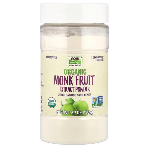 <img alt="Now Foods, Organic Monk Fruit Extract Powder, Zero-Calorie Sweetener, 3.7 oz (105 g)" title="Now Foods, Organic Monk Fruit Extract Powder, Zero-Calorie Sweetener, 3.7 oz (105 g),733739071224"