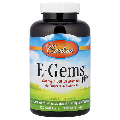 <img alt="Carlson, E-Gems Elite, Vitamin E with Tocopherols & Tocotrienols, 120 Soft Gels" title="Carlson, E-Gems Elite, Vitamin E with Tocopherols & Tocotrienols, 120 Soft Gels,088395007910"