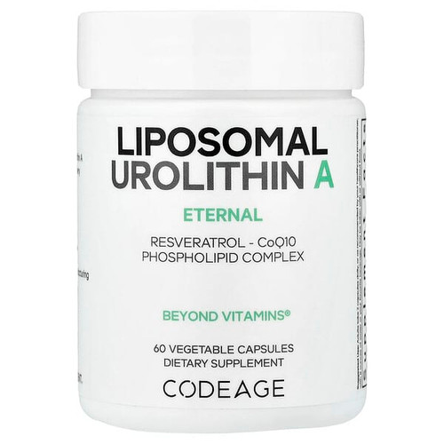 <img alt="Codeage, Liposomal Urolithin A, Eternal, 60 Vegetable Capsules" title="Codeage, Liposomal Urolithin A, Eternal, 60 Vegetable Capsules,850043333845"