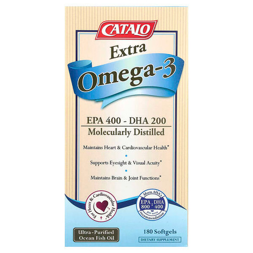 <img alt="CATALO, Extra Omega-3 , 180 Softgels" title="CATALO, Extra Omega-3 , 180 Softgels,810399025184"
