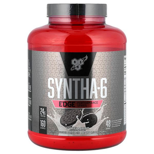 <img alt="BSN, Syntha-6 Edge, Protein Powder Drink Mix, Cookies & Cream, 4.23 lb (1.92 kg)" title="BSN, Syntha-6 Edge, Protein Powder Drink Mix, Cookies & Cream, 4.23 lb (1.92 kg),834266005734"