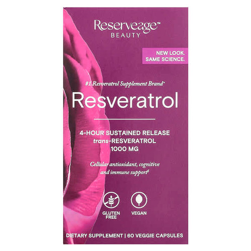 <img alt="Reserveage Beauty, Resveratrol, 60 Veggie Capsules" title="Reserveage Beauty, Resveratrol, 60 Veggie Capsules,835552001560"