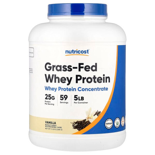 <img alt="Nutricost, Grass-Fed Whey Protein, Vanilla, 5 lbs (2,268 g)" title="Nutricost, Grass-Fed Whey Protein, Vanilla, 5 lbs (2,268 g),810014675602"