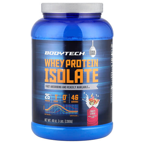 <img alt="BodyTech, Whey Protein Isolate, Fruity Cereal, 3 lbs (1,360 g)" title="BodyTech, Whey Protein Isolate, Fruity Cereal, 3 lbs (1,360 g),766536019021"
