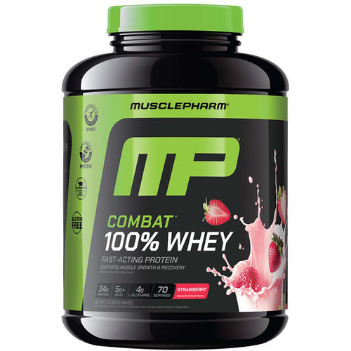 <img alt="MusclePharm, Combat 100% Whey Protein Powder, Strawberry, 5 lbs (2.24 kg)" title="MusclePharm, Combat 100% Whey Protein Powder, Strawberry, 5 lbs (2.24 kg),810002502361"