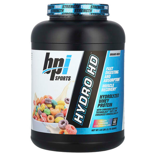<img alt="BPI Sports, Hydro HD, Hydrolyzed Whey Protein, Fruity Loopers, 4.8 lbs (2,176 g)" title="BPI Sports, Hydro HD, Hydrolyzed Whey Protein, Fruity Loopers, 4.8 lbs (2,176 g),810516037076"