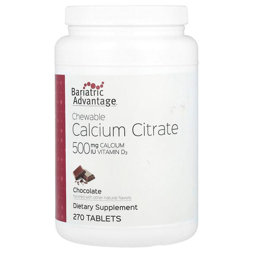 <img alt="Bariatric Advantage, Chewable Calcium Citrate, Chocolate, 270 Tablets" title="Bariatric Advantage, Chewable Calcium Citrate, Chocolate, 270 Tablets,755571942739"