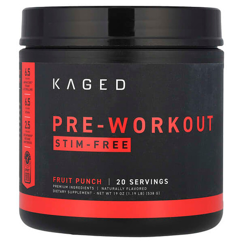 <img alt="Kaged, Pre-Workout, Stim-Free, Fruit Punch, 1.19 lb (538 g)" title="Kaged, Pre-Workout, Stim-Free, Fruit Punch, 1.19 lb (538 g),850006414659"