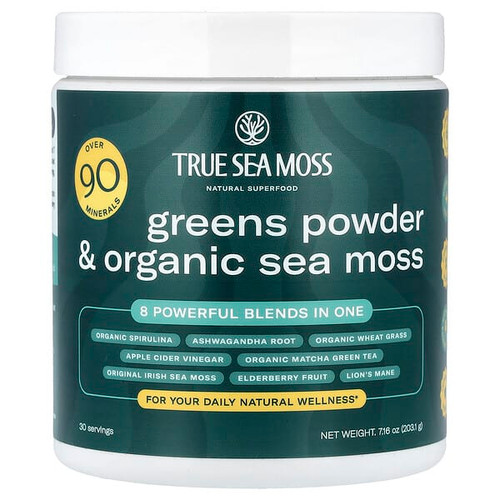 <img alt="True Sea Moss, Natural Superfood, Greens Powder & Organic Sea Moss, 7.16 oz (203.1 g)" title="True Sea Moss, Natural Superfood, Greens Powder & Organic Sea Moss, 7.16 oz (203.1 g),5061033690007"
