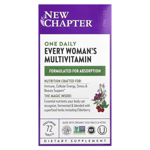 <img alt="New Chapter, One Daily Every Womans Multivitamin, 72 Vegetarian Tablets" title="New Chapter, One Daily Every Womans Multivitamin, 72 Vegetarian Tablets,727783003089"