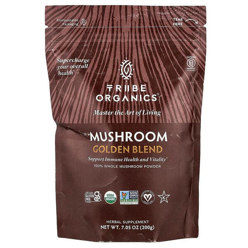 <img alt="Tribe Organics, Mushroom Golden Blend, 7.05 oz (200 g)" title="Tribe Organics, Mushroom Golden Blend, 7.05 oz (200 g),860010716021"