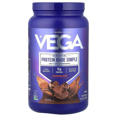 <img alt="Vega, Essential, Protein Made Simple, Plant-Based Protein, Chocolate, 2 lb 4.3 oz  (1.03 kg)" title="Vega, Essential, Protein Made Simple, Plant-Based Protein, Chocolate, 2 lb 4.3 oz  (1.03 kg),838766001463"