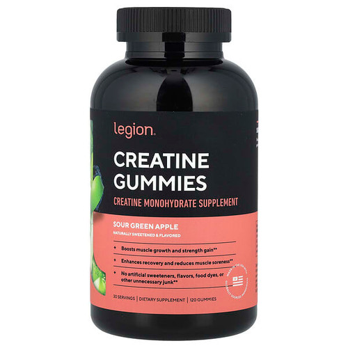 <img alt="Legion Athletics, Creatine Gummies, Sour Green Apple, 120 Gummies" title="Legion Athletics, Creatine Gummies, Sour Green Apple, 120 Gummies,850065357133"
