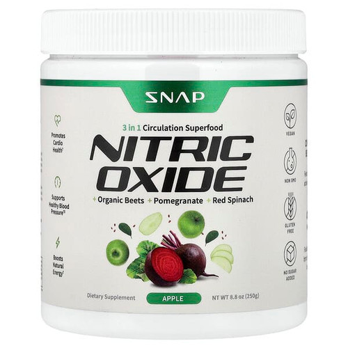 <img alt="Snap Supplements, Nitric Oxide, Apple, 8.8 oz (250 g)" title="Snap Supplements, Nitric Oxide, Apple, 8.8 oz (250 g),850039253027"